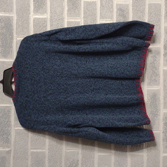 Heirloom Collectables Women's Blue & Red Valentine's Button Down Cardigan Large - Picture 2 of 13